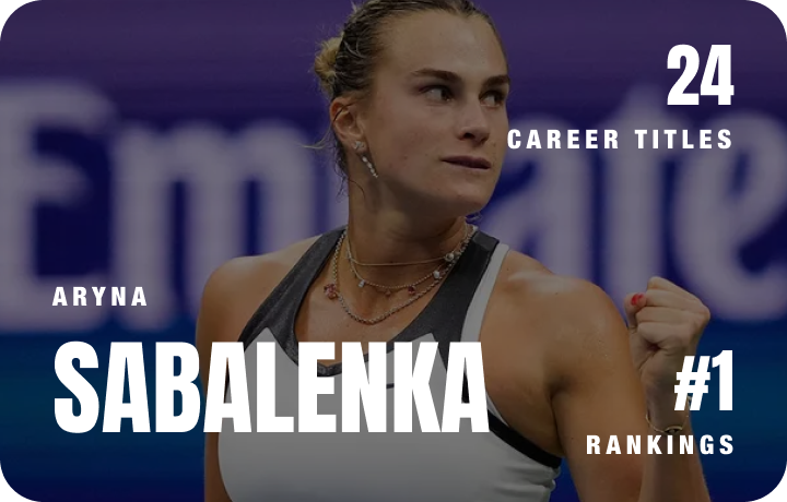 Aryna Sabalenka player card with career title and ranking data